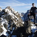 Auf dem Gipfel des Horns (3003 m). Links im Hintergrund der Südgipfel und der Hauptgipfel des Patteriols