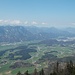 Ausblick vom Mittagskogl-Kreuz. Hier verlässt der Inn die Alpen