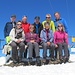neun Huttwiler SAC-ler geniessen Sonne und ausgiebige Gipfelrast