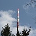 Und schon ist sie in Sicht - die Antenne des Swisscom-Towers