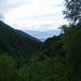 Blick aus dem Tal bis zum Lago Maggiore und Gridone