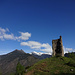 Torre di Bogian vor dem blauen Himmel Südbündens