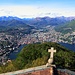 Lugano dalla terrazza panoramica sopra la chiesetta del San Salvatore.