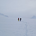 Auf dem weiten Gletscherplateau des Lenangsbreen. Rechts der Tvillingstinden, 1437m.