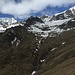 Il Pizzo San Martino dall'Alpe Vallar. Al centro, il pendio nevoso che risaliremo al ritorno.