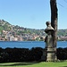 Villa del Grumello - busto di Ugo Foscolo - veduta sulla citta' di Como