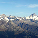 Aussicht vom Wannehorn. Bietschhorn, Nesthorn, Aletschhorn, Finsteraarhorn, Oberaarhorn, Galenstock etc.