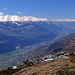 Blick ins Rhonetal, hier auf 2300 m, beginnt für den Sommer der Pfad nach Ebnet