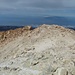 auf dem Gipfel des Pico del Teide (3718m), im Hintergrund die Insel La Gomerra