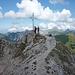 Gipfelgrat mit Gipfelkreuz Litnisschrofen