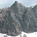 Lachenspitze Nordwand, der Klettersteig beginnt am Wandfuss in Bildmitte