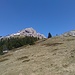 in der Mitte taucht nun der Gipfel auf; neben dem rechten Bildrand ist der Col de l´Arc