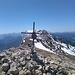 Gipfelkreuz. Dahinter erstreckt sich die lange Bergkette im Vercors