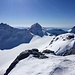 Blick vom Gross Fiescherhorn zu Jungfrau, Mönch und Eiger