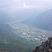 Monte Berlinghera : vista sul Piano di Chiavenna