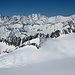 Blick über den Rhonegletscher ins Jungfraugebiet
