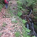 Un tratto della ripida mulattiera per l'Alpe di Caviano (Centocampi).
