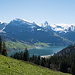 Pause bei der Alp Bärlaui mit Blick zum Wägitalersee