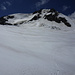 Im Abstieg auf dem Langtauferer Ferner - Rückblick in die Ostflanke der Weißkugel; von rechts steigt der Nordgrat an zum Gipfel