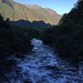 Il Rio Nibbio, in piena dopo le recenti pioggie, ci indica la meta