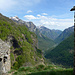 Blick hinab ins Val d'Osura, Val Verzasca, Vogorno, Cima di Sassello