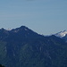 Ammergauer Alpen - Laber in der Mitte - Scheinbergspitze rechts