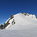 Skigipfel Fünffingerstöck. Linkerhand das Obertaljoch, wo die Route ab Steingletscher hochkommt.