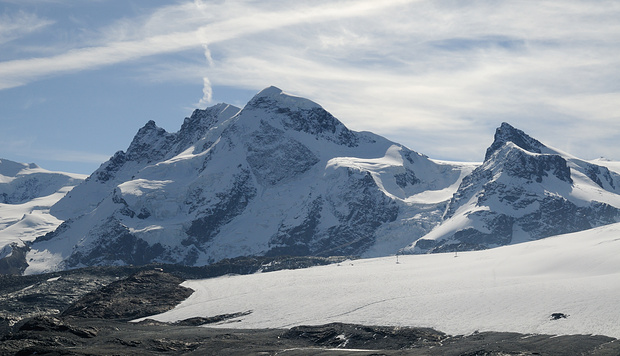 Breithorn mit Chli Matterhorn.