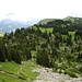 Blick zurück Richtung Hüenderegg im Aufstieg nach Schön Chulm