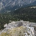Tiefblick ins Tschamintal - die Nordflanke der Plafetschspitze ist ein Albtraum für jedes Bergsteigergemüt.
