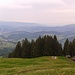 Blick ins Rheintal, rechts die Frastanzer Skihütte