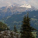 Aussicht vom Gummesel / Tête de l'Ane (1900m) auf den Giferspitz (2541,7m) und das Louwenehore (2477m).