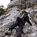 Das einzige Fixseil auf der Tour