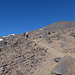 zu schnell vorbei auf 3850 m ist man wieder im leichten Gelände, links hinten die Timezguida
