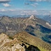 Blick von der Krinnenspitze über die Gaichtspitze zur Zugspitze und zum Thaneller