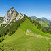 Panorama mit der Rigi Hochflue beim Abstieg vom Gottertli