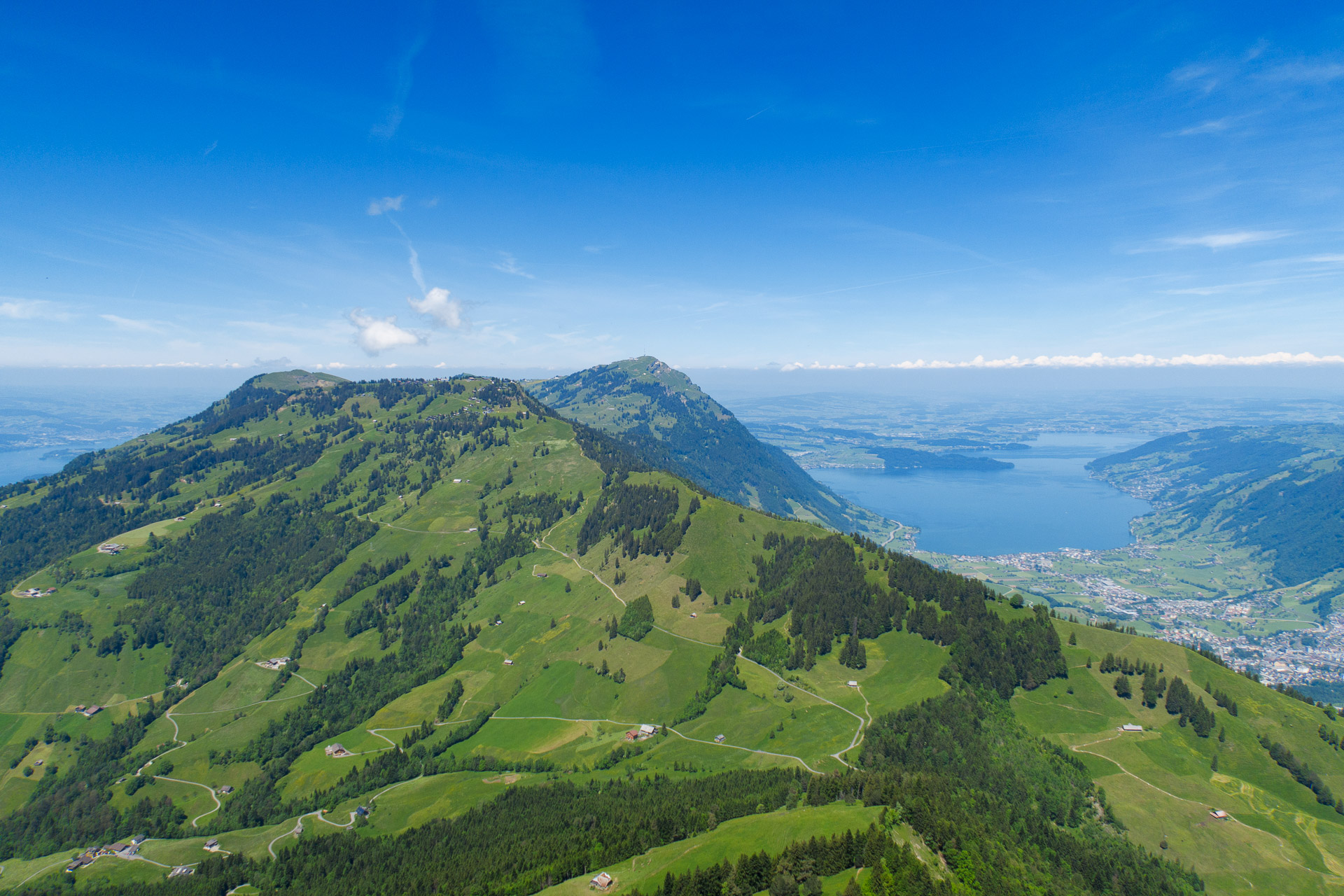 Rigi Scheidegg, Rigi Kulm und Zugersee von der Rigi...