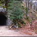 Abstieg Richtung Doubs. Man könnte auch durch die Tunnels zum See gelangen, aber besser ist der Umweg nach rechts runter.