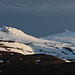 Unterwegs auf Snæfellsnes - Blick zum Snæfellsjökull aus etwa nordöstlicher Richtung, während eines Zwischenstopps an der Straße 54.