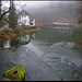 Hôtels du Saut - hier führt eine kleine Brücke zurück zum Schweizer Ufer.