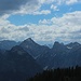 Sonnjoch, Schaufelspitze und Bettlerkarspitze im Karwendel.<br />