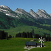 Gamplüt with the seven Churfirsten peaks in the background.