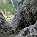 im Kamin... viel loses Gestein
