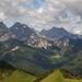 Blick von der Zugspitze bis zur Östlichen Karwendelspitze