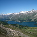 salendo il panorama si allarga sull'altro versante e sul bellissimo lago di Sils