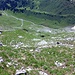 Blick zurück auf die Aufstiegsroute und..