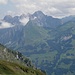 Abstieg nach dem Gumensattel zur Alp Gumen, Blick zum Mürtschen- und Fronalpstock rüber