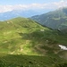 Rückblick zur Alp Tamons-Hintersäss - eine fantastische Hochalp mit Highlander-Feeling