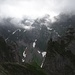 "mystisch" taucht die Westwand des Wildhuser Schafberg's aus den tiefliegenden Wolken heraus..