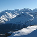 Gipfelsteinmannli mit Silberschloss der Alpen